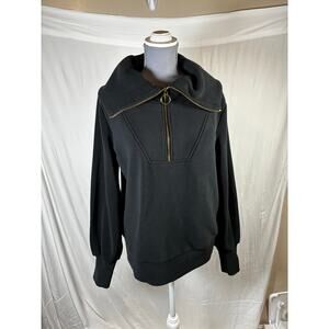 Varley 1/2 Zip Oversized Pullover Sweater Ribbed Shawl Collar Size Sm Classic